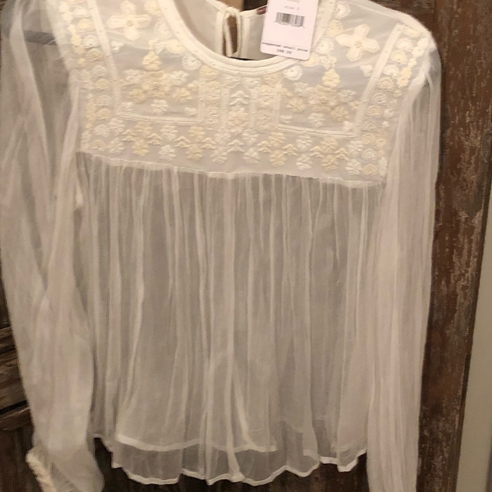 New Free People Brand Sheer Top